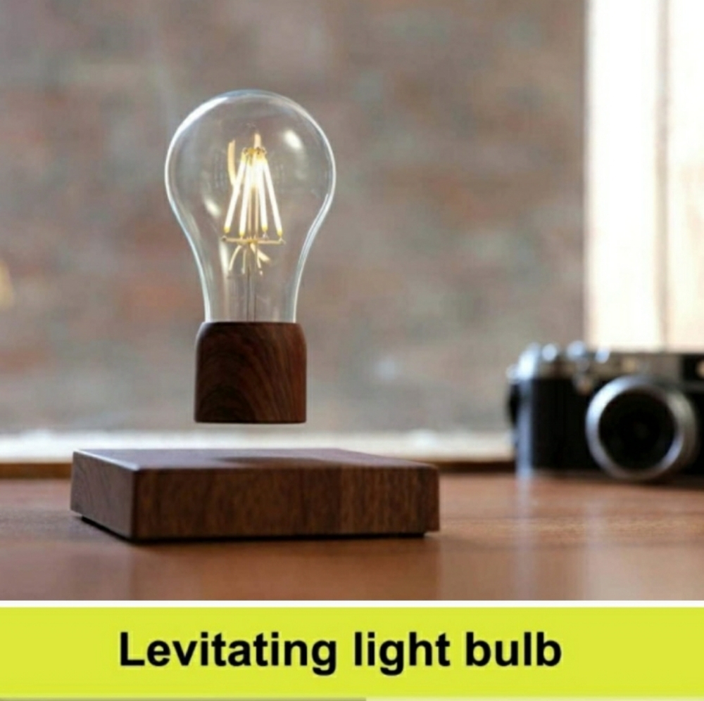 LEVITATION ARTS Magnetic Levitating Floating Wireless LED Light Bulb Desk Lamp
